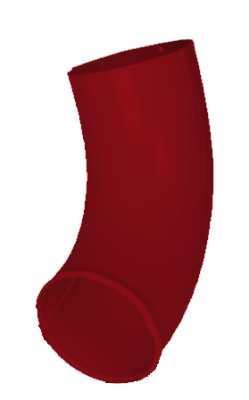 Детальное фото отвод трубы, сталь, d-90 мм, красный, aquasystem